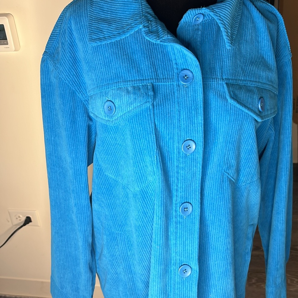 Avec Les Filles Cerulean Shirt Jacket Size L